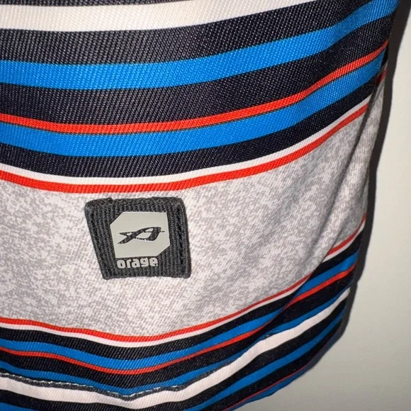 Orage stripe snowboard jacket boy's sz L (12) NWOT